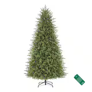 Home Decorators Collection 9 ft. Pre-Lit LED Grand Duchess Twinkling Balsam Fir Artificial Christ... | The Home Depot