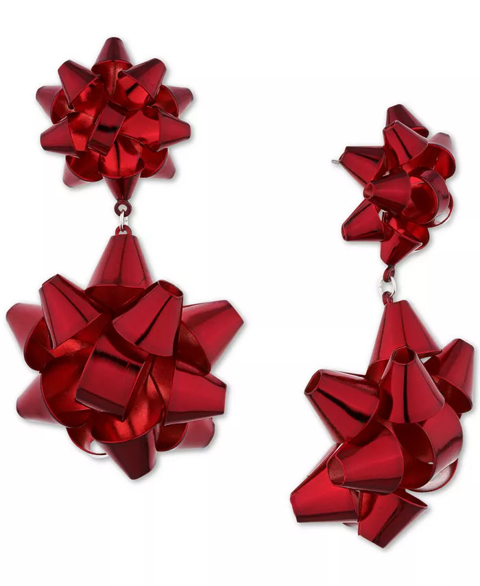 Charter Club Gift Bow Double Drop Earrings, Created for Macy's  & Reviews - Earrings - Jewelry & ... | Macys (US)