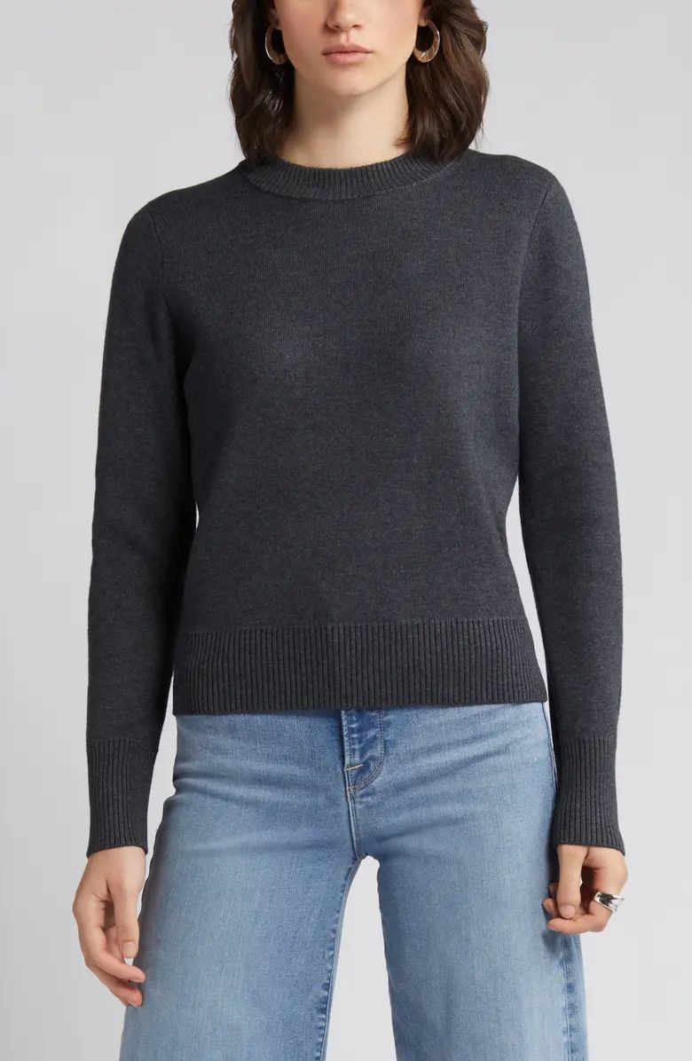 Cashmere & Cotton Crewneck Sweater | Nordstrom