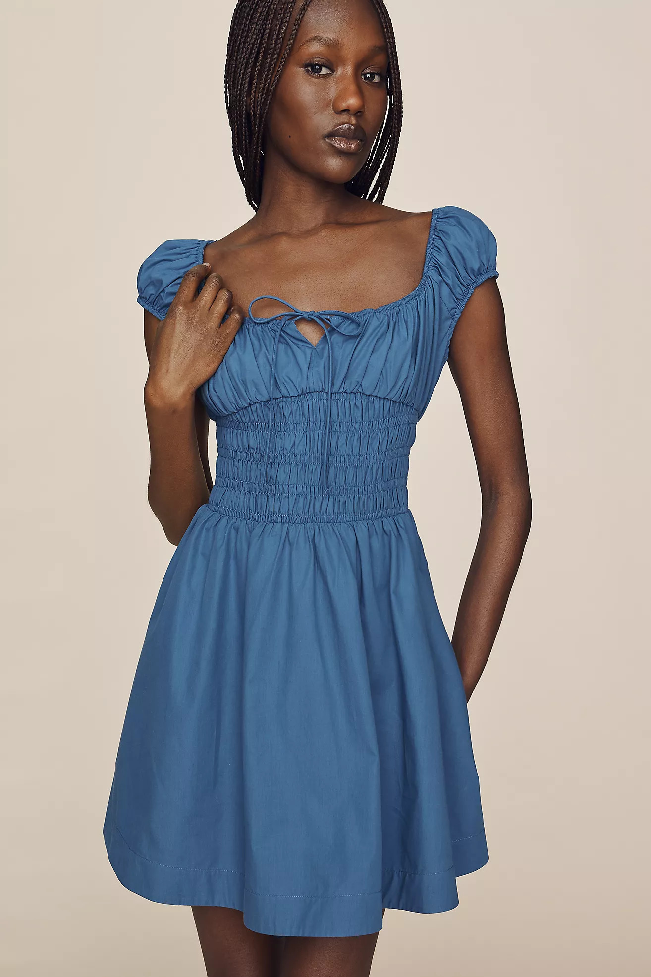 By Anthropologie Cotton Smocked Mini Dress | Anthropologie (US)