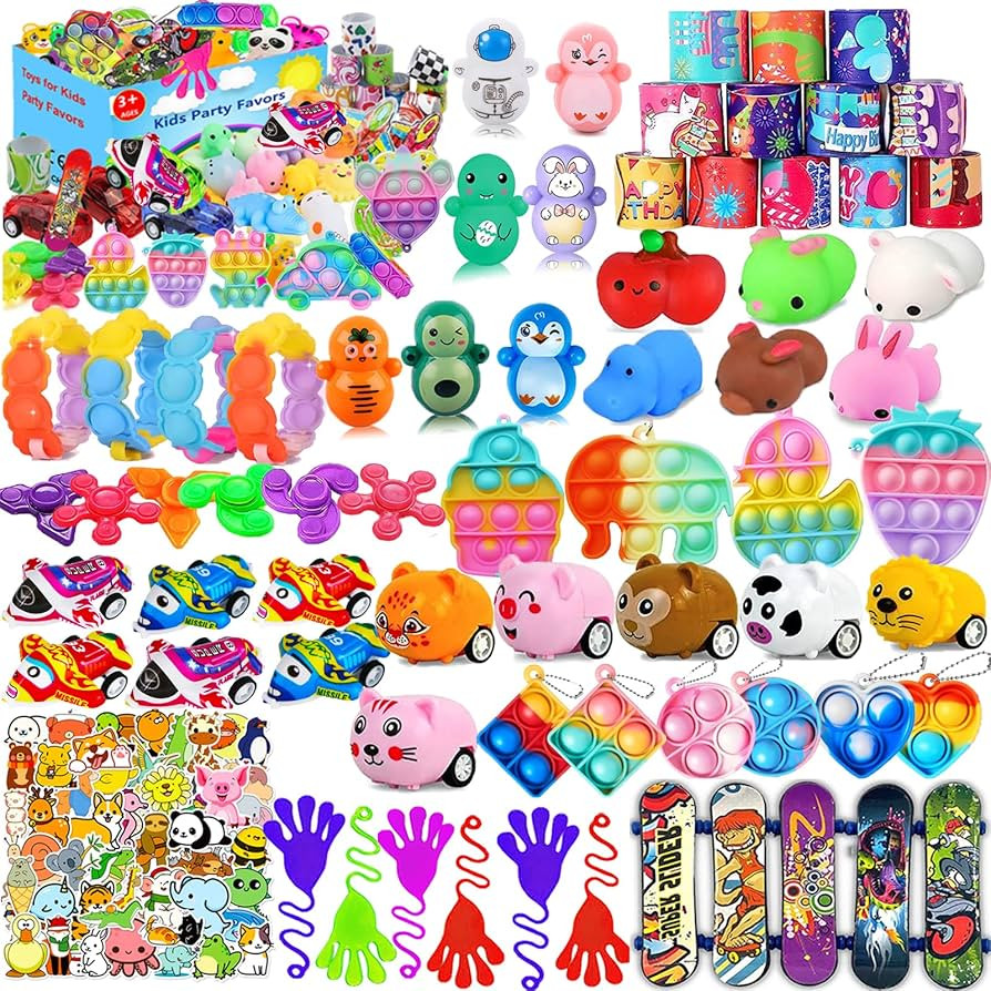 117 PCS Party Favors Toys for Kids 4-8 8-12, Pop Fidget Toys, Treasure Box Toys for Classroom, Pi... | Amazon (US)