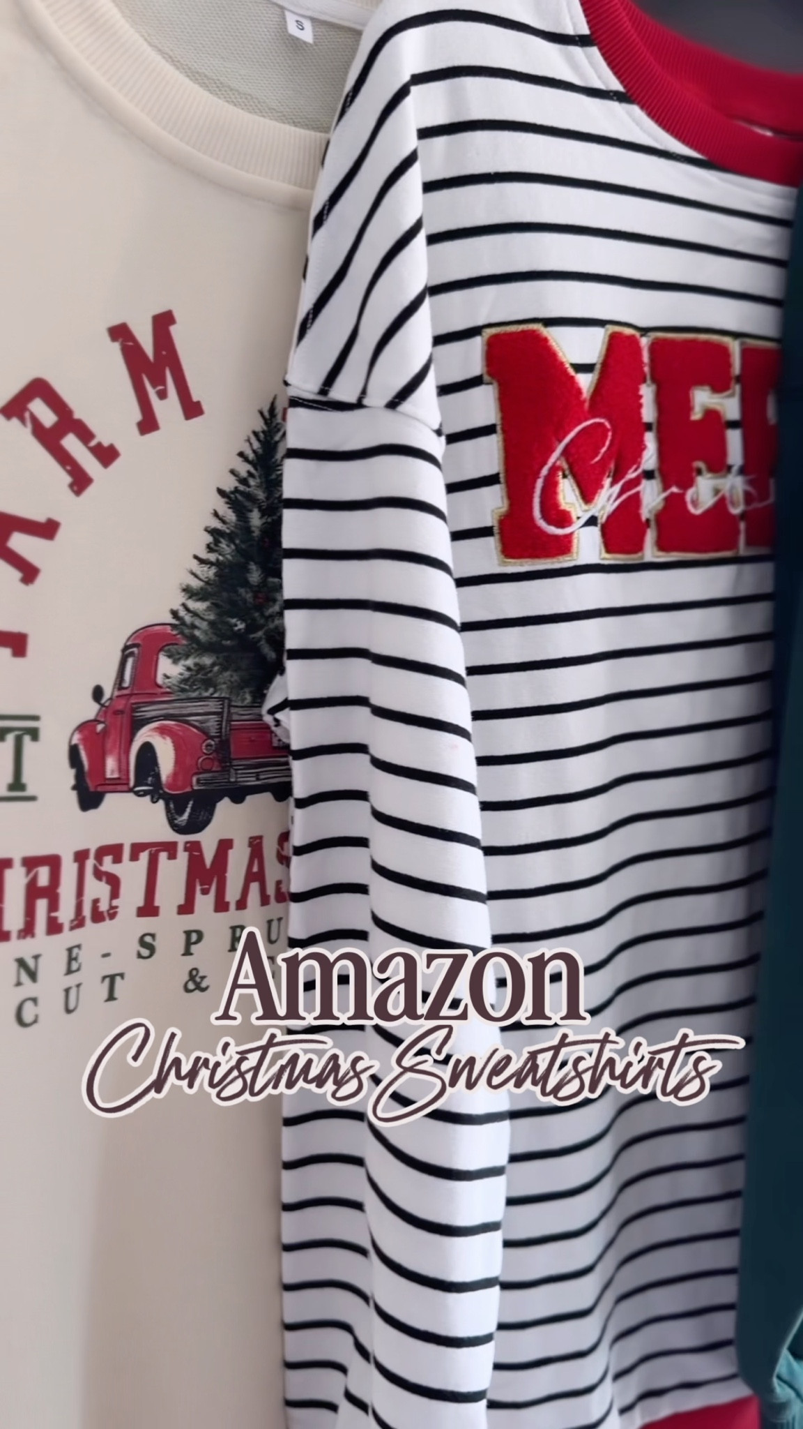 It’s November 1st. Time to bust out all things Christmas. 
Festive sweatshirt I’m loving from Amazon. 
Wearing size small in all sweatshirts 
6 in jeans and medium in striped pants 

#LTKHoliday #LTKStyleTip #LTKSeasonal