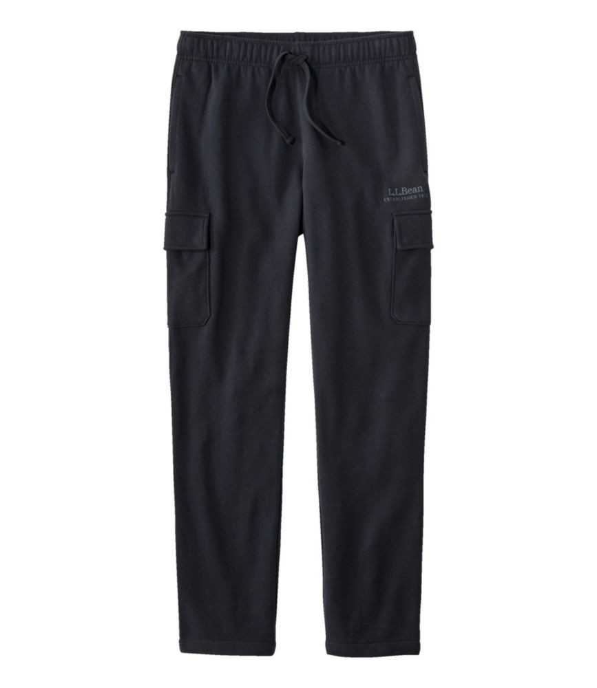 Men's L.L.Bean 1912 Sweatpants, Cargo Black Large, Cotton Blend | L.L. Bean