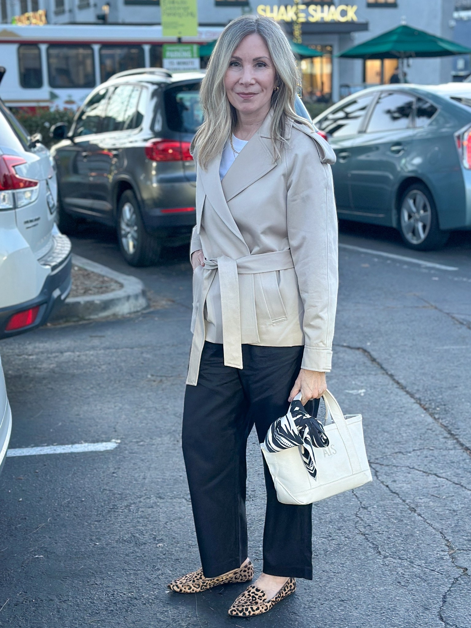 Out for dinner in my favorite cropped trench. 🤍

#LTKdayinmylife #LTKOver40 #LTKootd