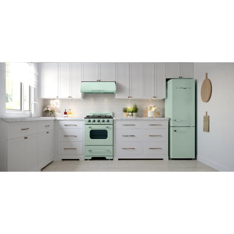 Classic Retro 21.6" Manual Defrost 7 cu. ft. Energy Star Certified Bottom Freezer Refrigerator | Wayfair North America