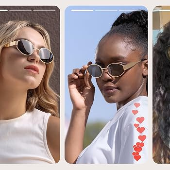 livho 2025 Trendy Oval Sunglasses - Stylish Polarized Shades for Everyday - Retro Metal Frames | Amazon (US)