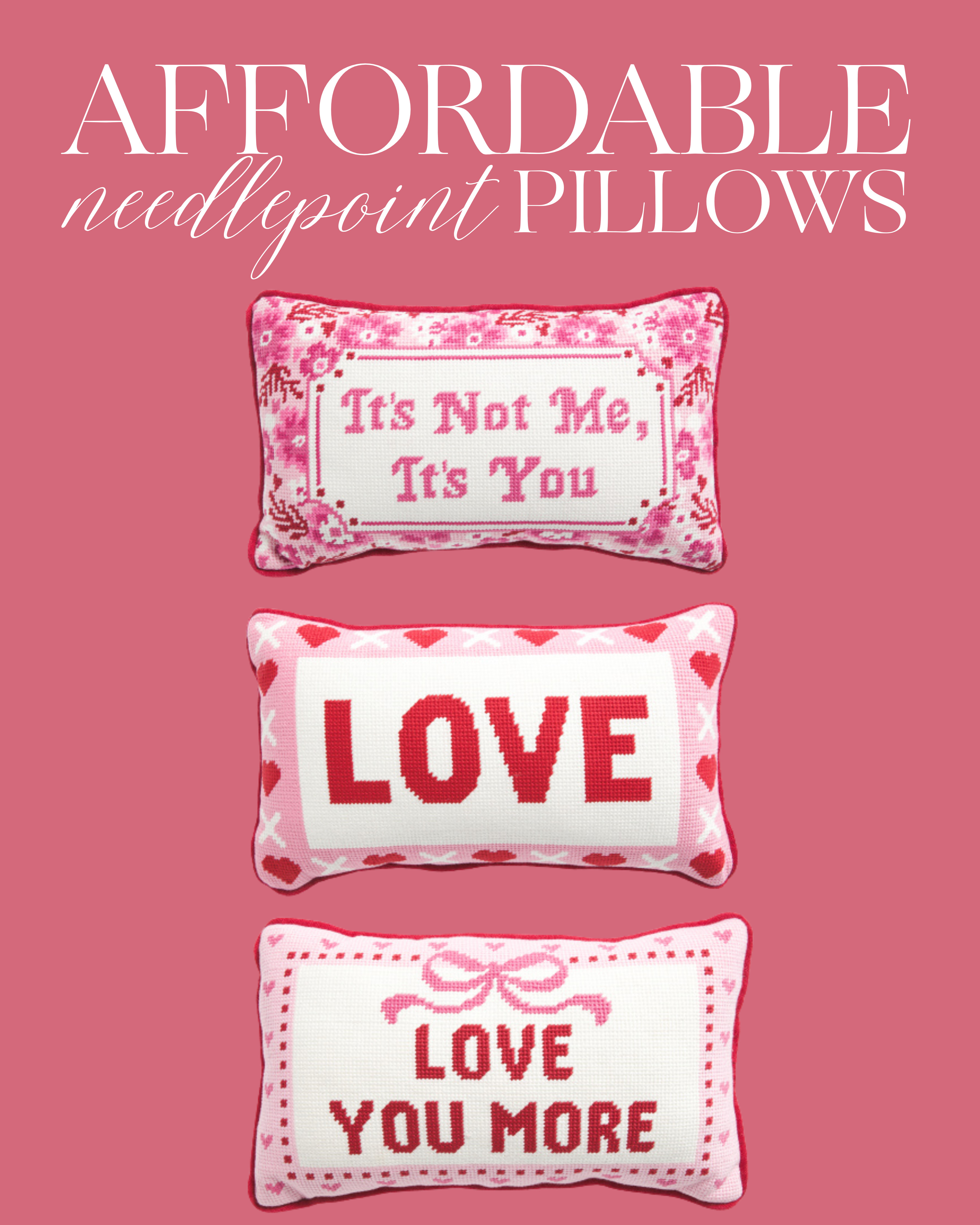 We all love a cheeky **needlepoint pillow** moment — especially the iconic **Furbish Studio needlepoint pillows** — but let’s be honest… they’re a splurge. 🙃

These **affordable needlepoint pillows** give you the *same look and quality* for a fraction of the price. I’ve bought from **both brands** and truly couldn’t tell the difference.

They’re colorful, playful, and instantly add personality to a sofa, chair, or bed. They also make the **best gifts** (hostess gifts, birthdays, housewarmings) and honestly? They just make me smile every time I walk by 😊

⚡️Hot tip: these **sell out fast**, so if one makes you smile — grab it while you can.

✨ Linked for you


🔖 Save this for later & 📤 share with a friend who loves fun decor

#needlepointpillow #needlepointpillows #affordabledecor #budgetdecor #designerdupe #furbishstyle #colorfulhome #giftabledecor @tjmaxx @marshalls 

 #LTKSeasonal #LTKHome #LTKSaleAlert