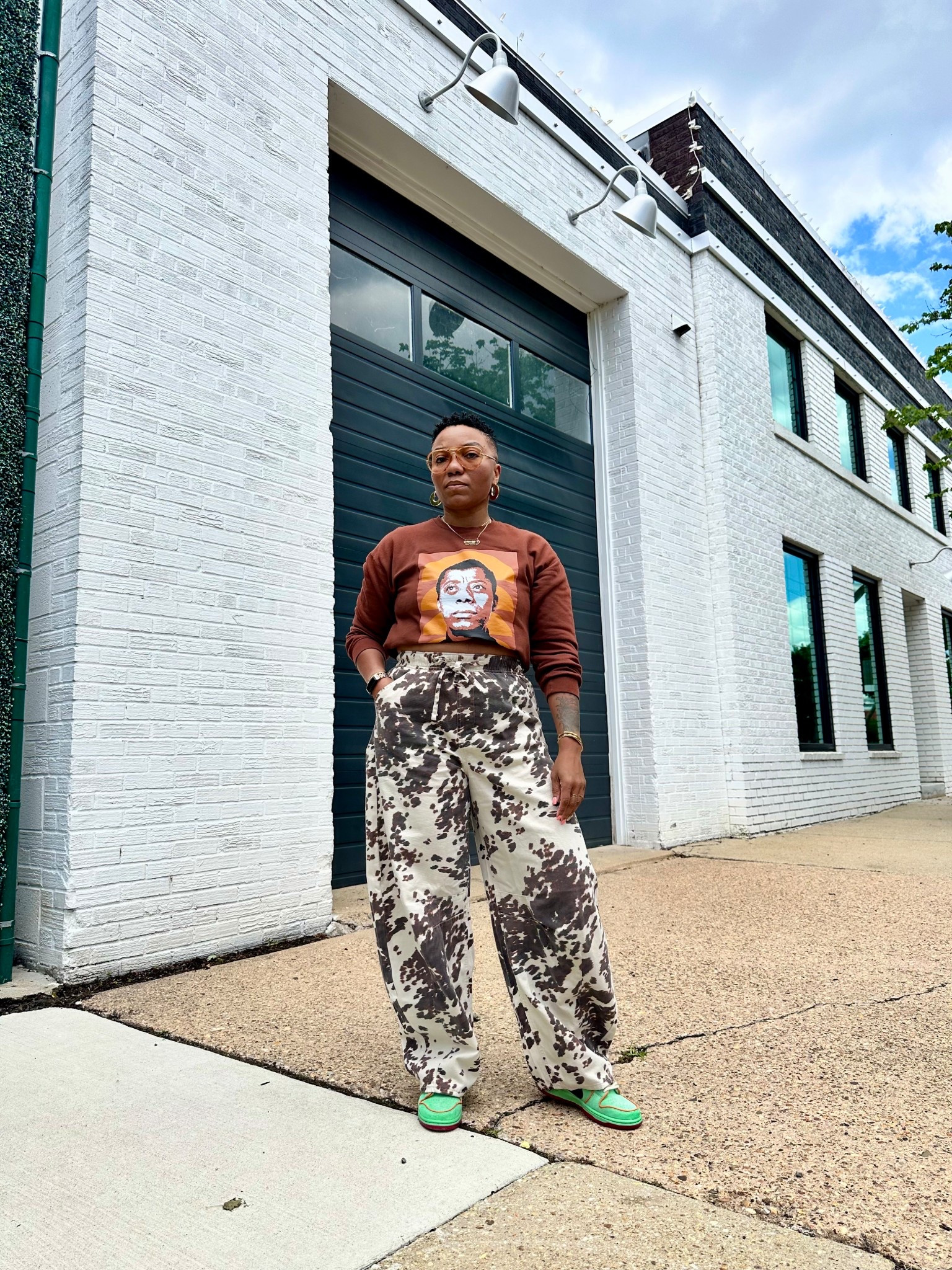 Cow print all  2025! Im wearing a medium (tall) in these super soft horseshoe denim jeans