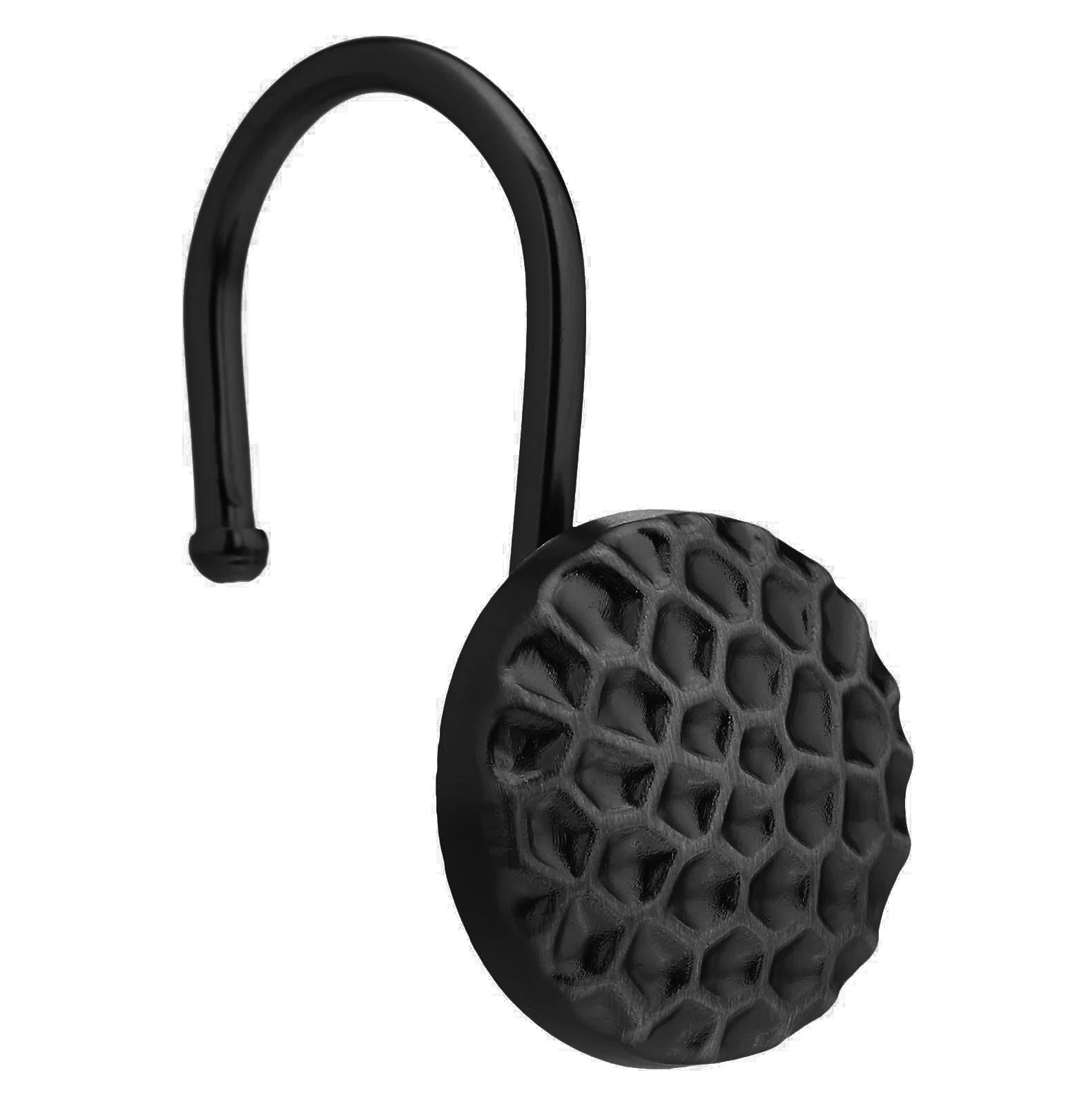 12 Piece Set - Heavy Duty Shower Curtain Hooks Rings Rustproof Metal | Wayfair North America