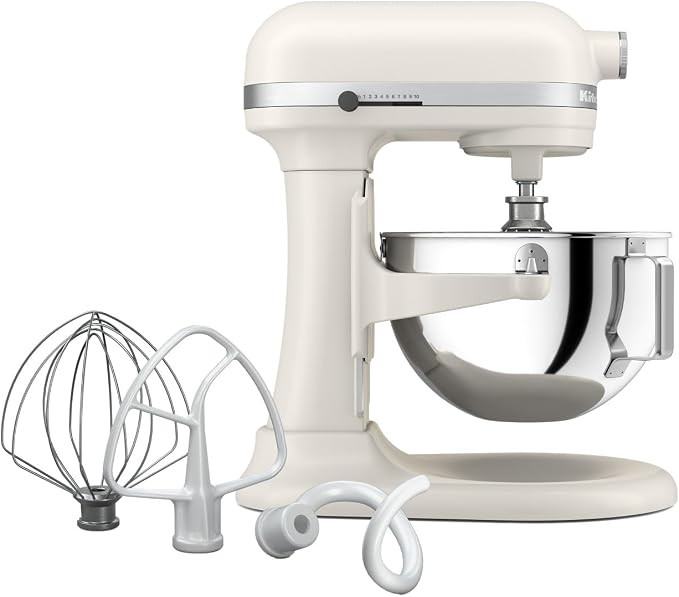 KitchenAid 5.5 Quart Bowl-Lift Stand Mixer with 11 Speeds, KSM55SXXX, Porcelain White | Amazon (US)