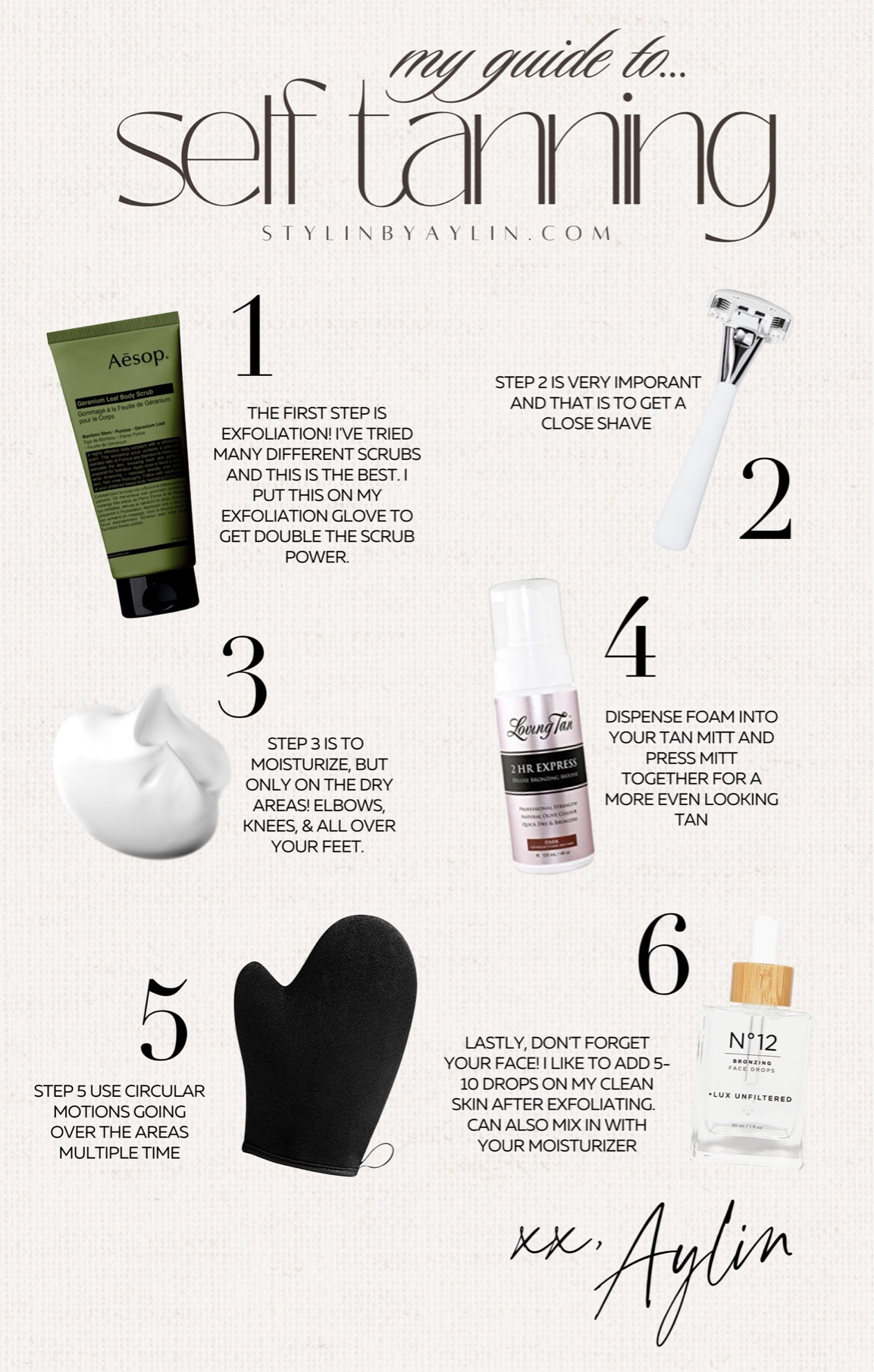 My guide to self tanning, self tan favorites #StylinbyAylin 

#LTKstyletip #LTKunder100 #LTKbeauty