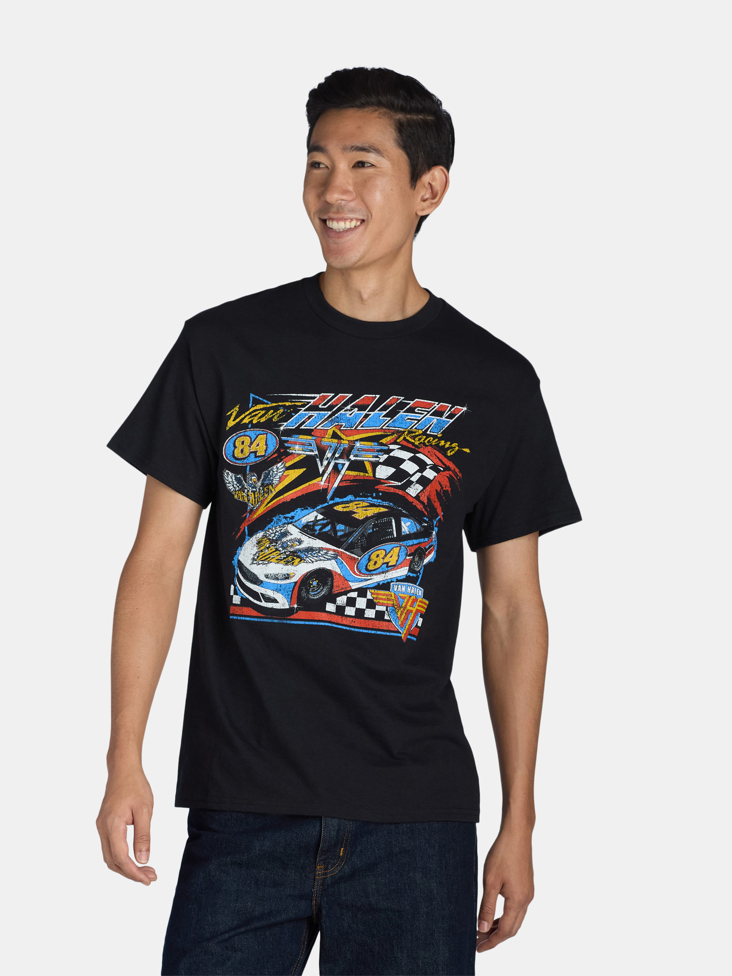 Van Halen Men's & Big Men's Racing Graphic Band Tee with Short Sleeves, Sizes S-3XL | Walmart (US)