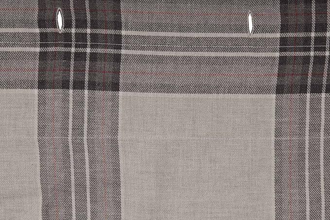 Piper Classics Twilight Plaid Shower Curtain, 72" L x 72" W, Tailored Gray Plaid/Check with a Hin... | Amazon (US)