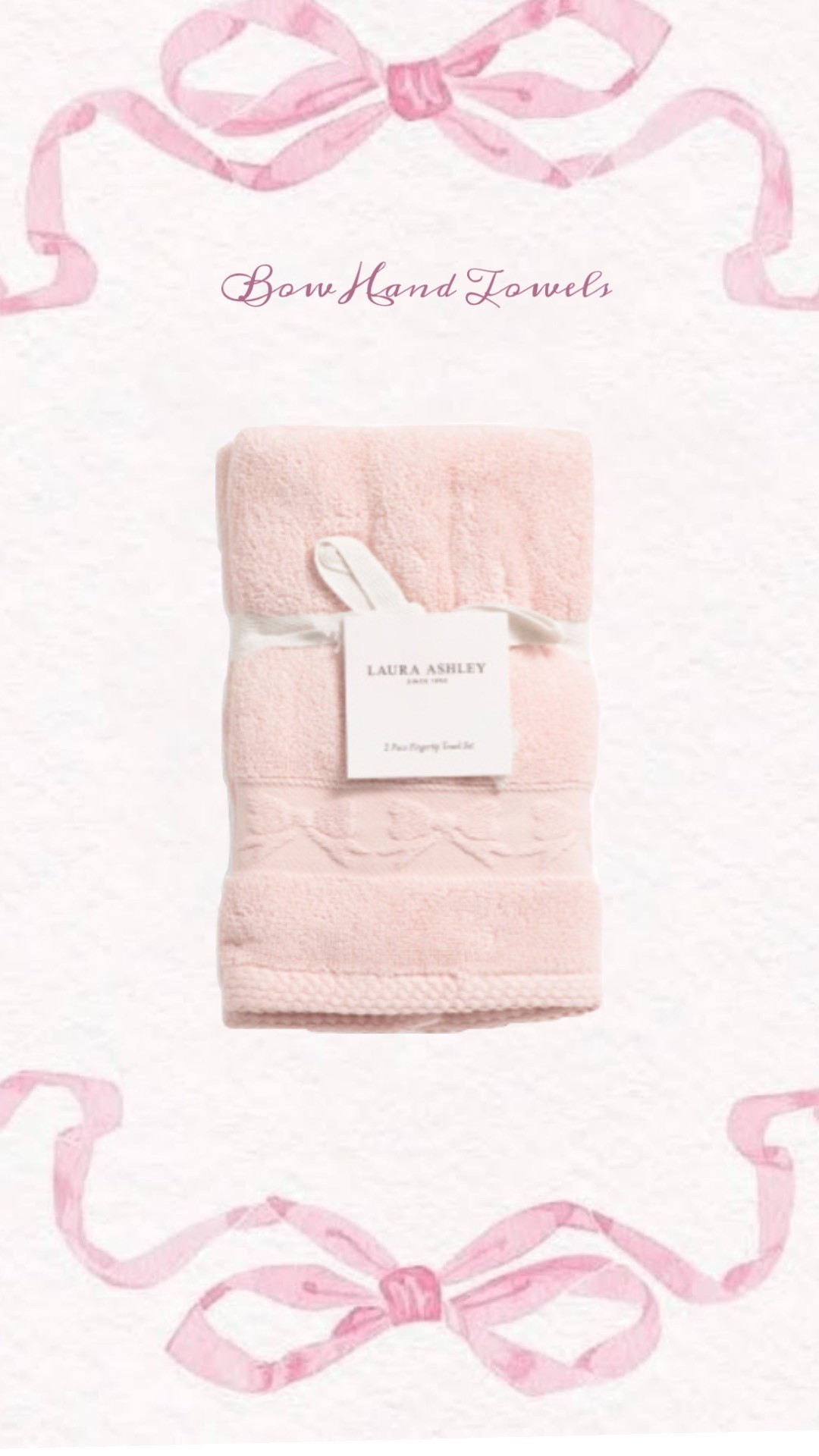 The cutest baby pink bow hand towels. 🎀 so shabby chic and so subtle 

#LTKHome #LTKSaleAlert #LTKFindsUnder50