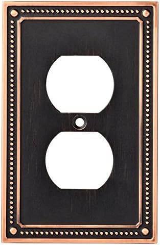 Franklin Brass W35059-VBC-C Classic Beaded single Duplex Outlet Wall Plate / Switch Plate / Cover... | Amazon (US)