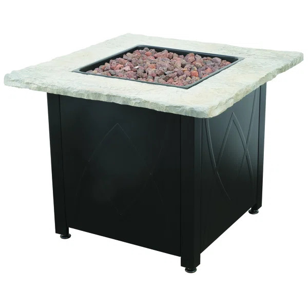 Jenah 24'' H x 30'' W Stainless Steel Propane Outdoor Fire Pit Table | Wayfair North America