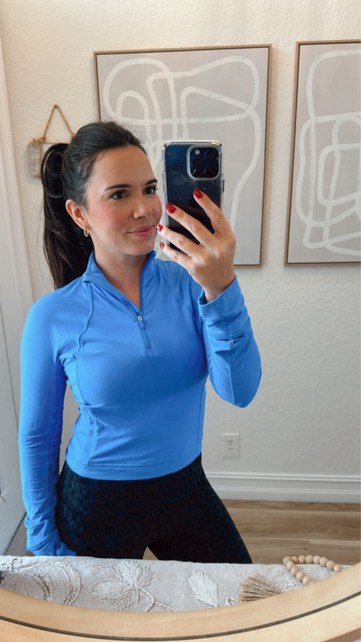 Love this cropped half zip long sleeve top, it’s so soft and comes in many colors. It’s a great holiday gift for the fitness lover. 
Wearing size 6

#LTKSeasonal #LTKfitness #LTKGiftGuide
