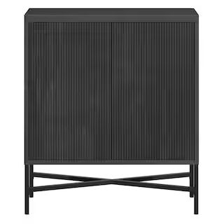 Brighton 28 in. Charcoal Gray Rectangular Accent Cabinet | The Home Depot
