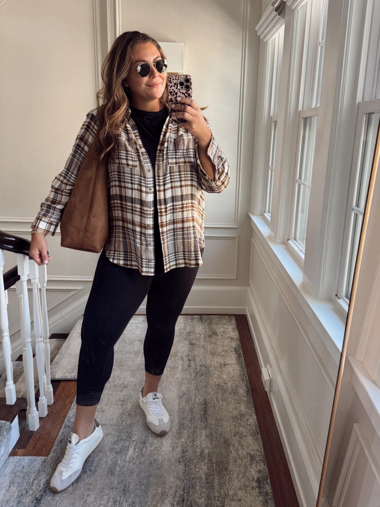Fall outfit to pick pumpkins! Wearing size 1X in flannel, T-shirt & leggings. Use CARALYN15 on your first order at Spanx. 

#LTKSeasonal #LTKActive #LTKPlusSize