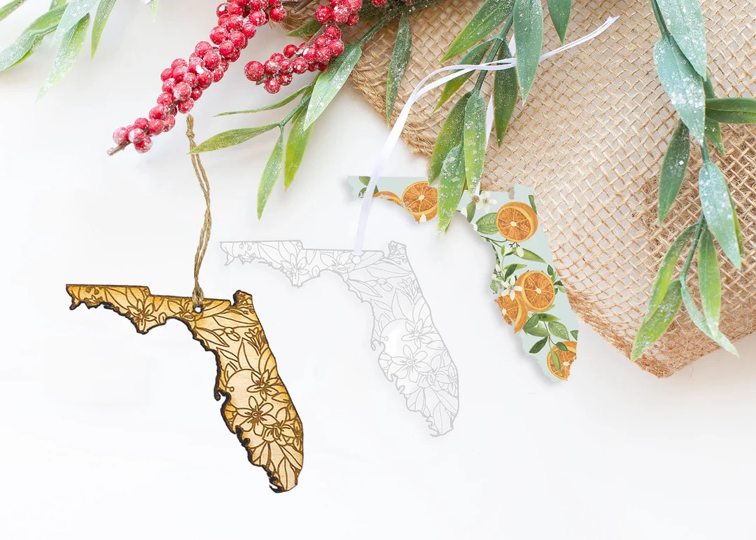 Florida Orange Blossom State Flower Ornament - Etsy | Etsy (US)