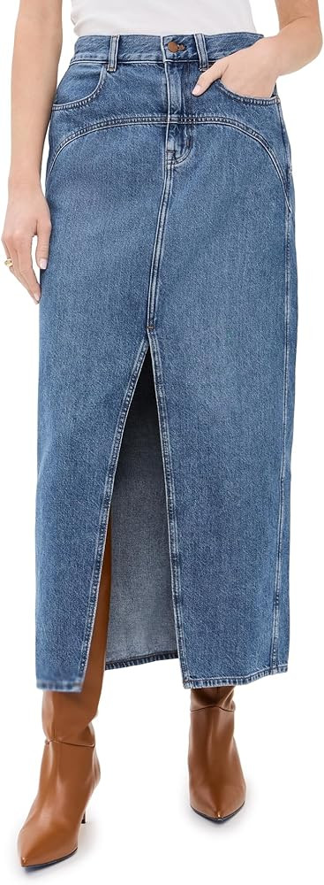 Madewell Women's Western Yolk Midi Skirt | Amazon (US)