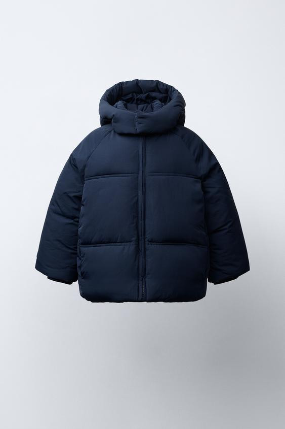 WATER REPELLENT HOODED PUFFER COAT | Zara US