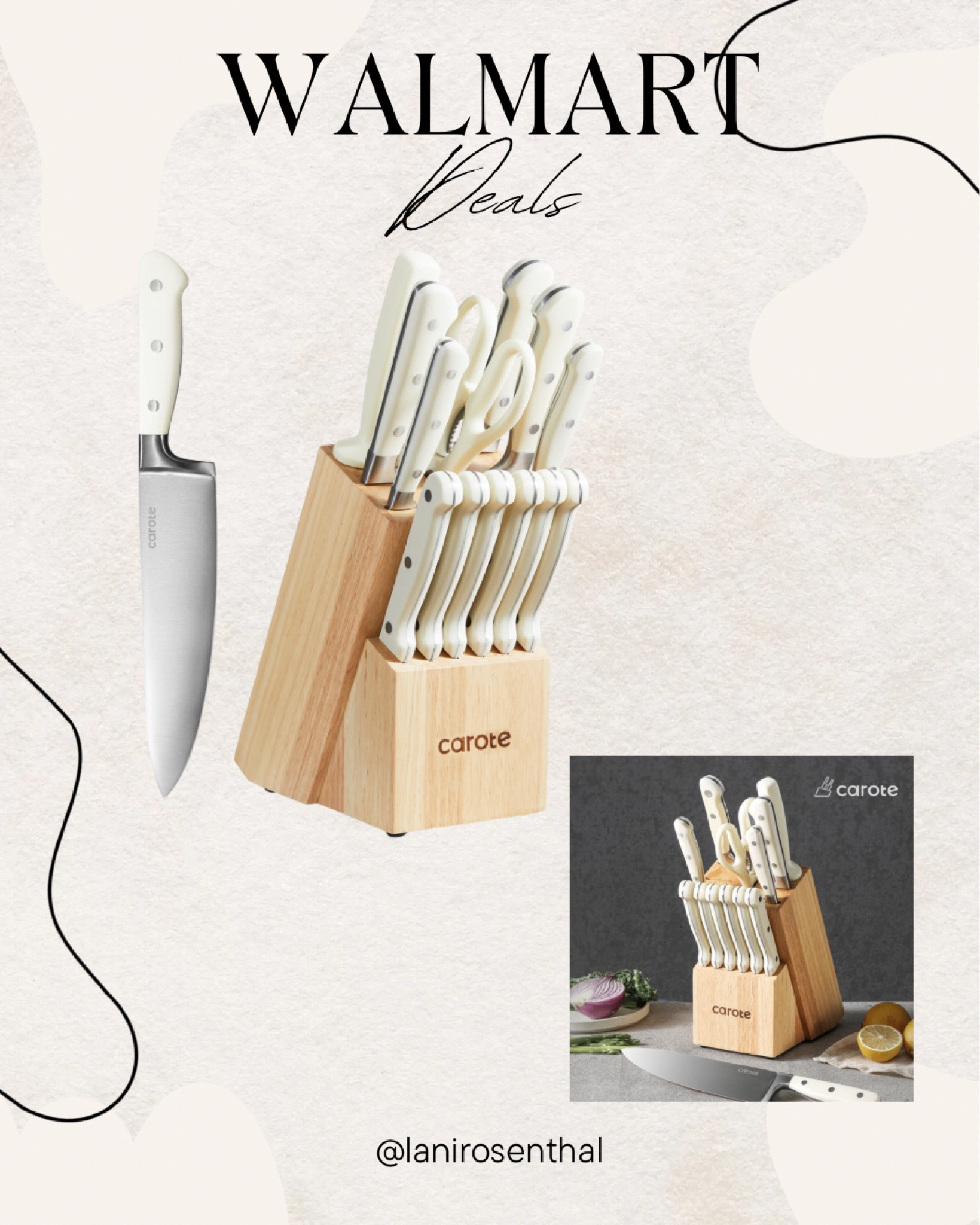 Walmart Week Deals totally worth checking out. 
Carote 14 piece knife set

#LTKHome #LTKSaleAlert #LTKSummerSales