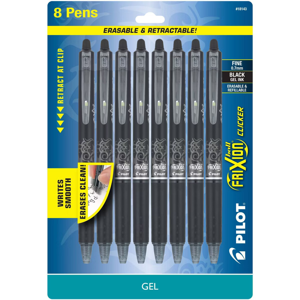 FriXion 8ct Pens Clicker 0.7mm Black | Target