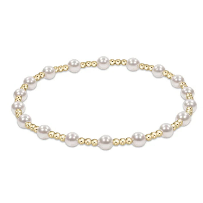 enewton Classic Sincerity Pattern 4mm Bead Bracelet - Pearl | Smith's of Dublin