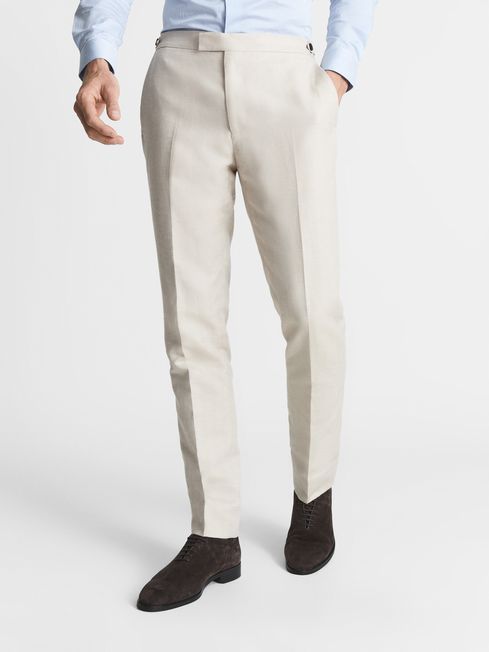 Tailored Herringbone Trousers | Reiss US