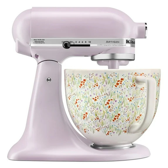 KitchenAid Artisan Series 5-Quart Tilt-Head Stand Mixer, Wildflower with Ceramic Bowl, Flat Beate... | Walmart (US)