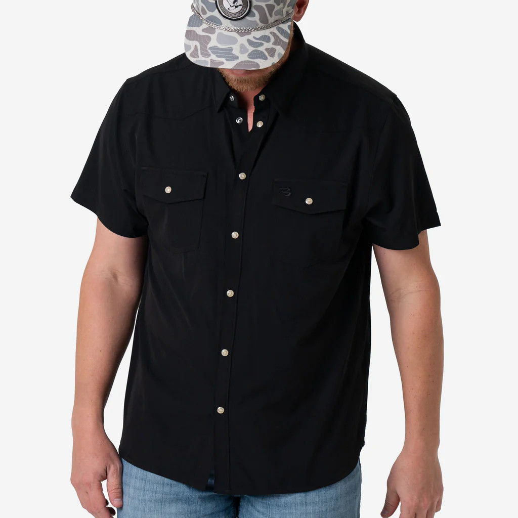 Performance Western Shirt -  Black | BURLEBO