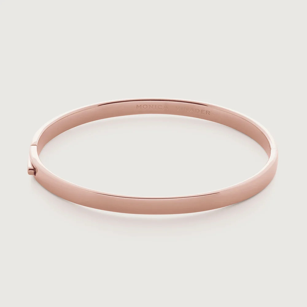 Rose Gold Essential Bangle | Monica Vinader (US)