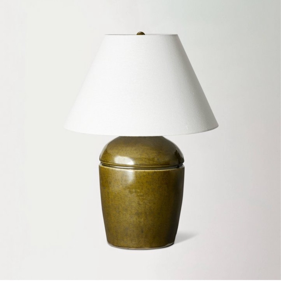 Add color to your space, but still keep it neutral with this lamp. It’s large size makes it look very high end  

#LTKHome #LTKSeasonal