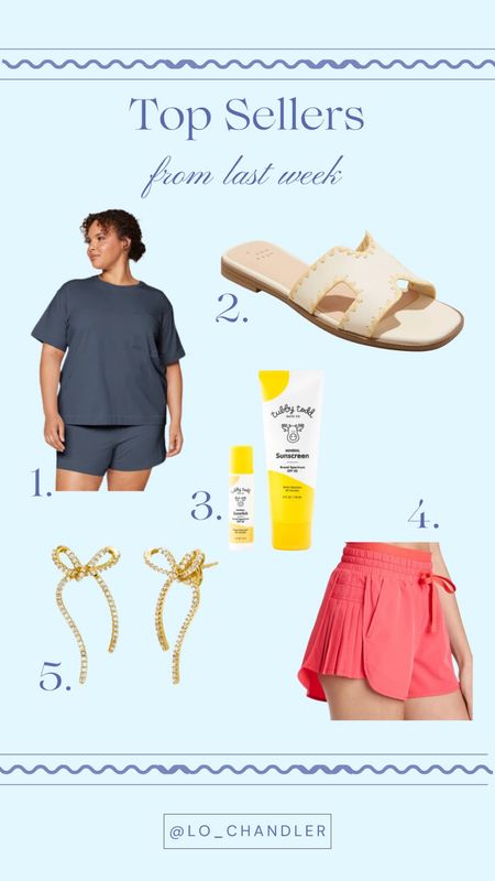 Last weeks best sellers! All must haves for summer!!


Best sellers
Matching set 
Cotton set 
Athletic shorts
Sandals
Clean sunscreen 
Sunscreen 
Ear rings 
 Accessories 

#LTKstyletip #LTKtravel #LTKfitness