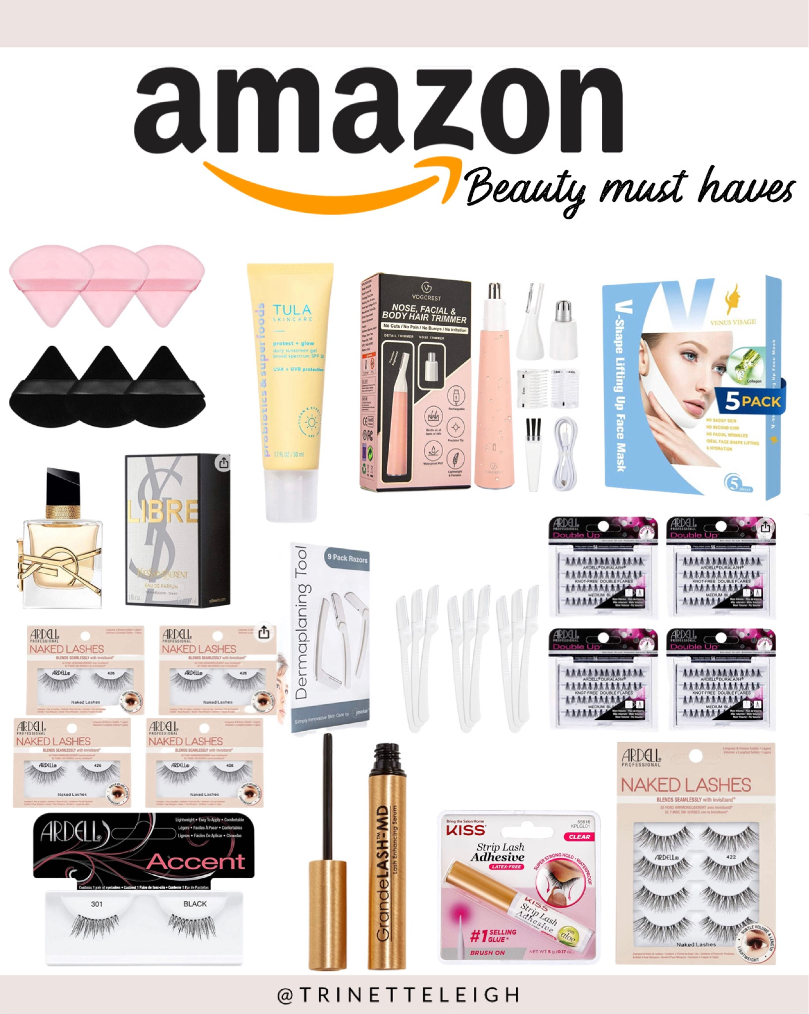 Amazon beauty must haves. Make up beauty pads. Make up triangle pads. Sunscreen for face. Facial trimmer. Eyebrow trimmer. Double chin mask. Mask to reduce double chin. Women’s perfume. Women’s fragrance. Women’s eyelashes. Women’s single eyelash. Women’s natural lash. Women’s eyelash serum. Women’s lash glue. Beauty products under 50.

#LTKbeauty #LTKunder50 #LTKSale