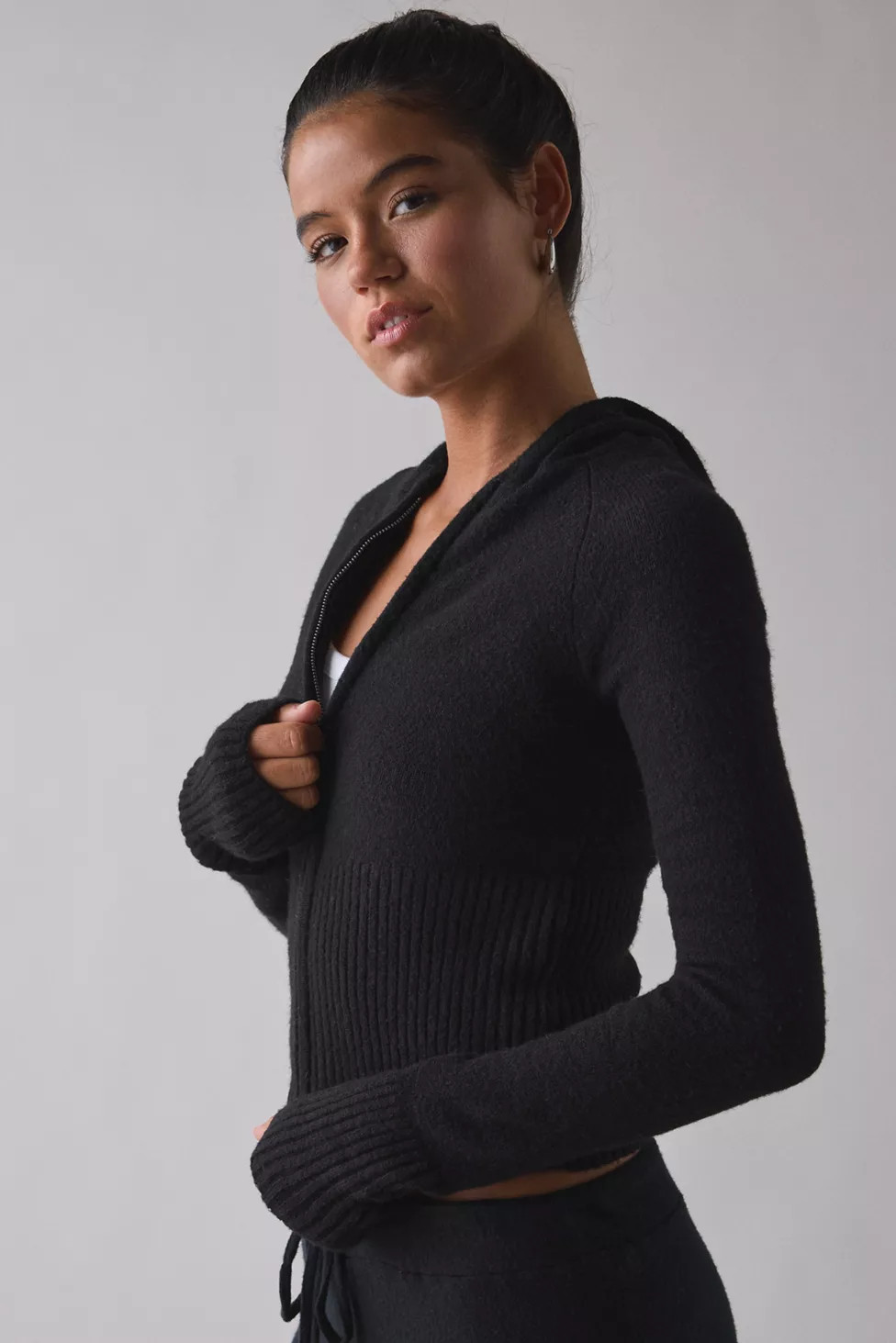 BDG Monet Knit Full-Zip Hoodie Sweater | Urban Outfitters (US and RoW)