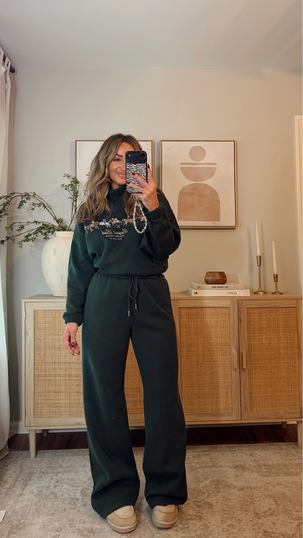 20% off with AFLTK abercrombie new fall arrivals are so good!! the cozy set in spruce— im obsessed with the color + this graphic mock neck! size M in both (long length in the pants) abercrombie style, abercrombie outfits, fall outfits @abercrombie #ltkxabercrombie