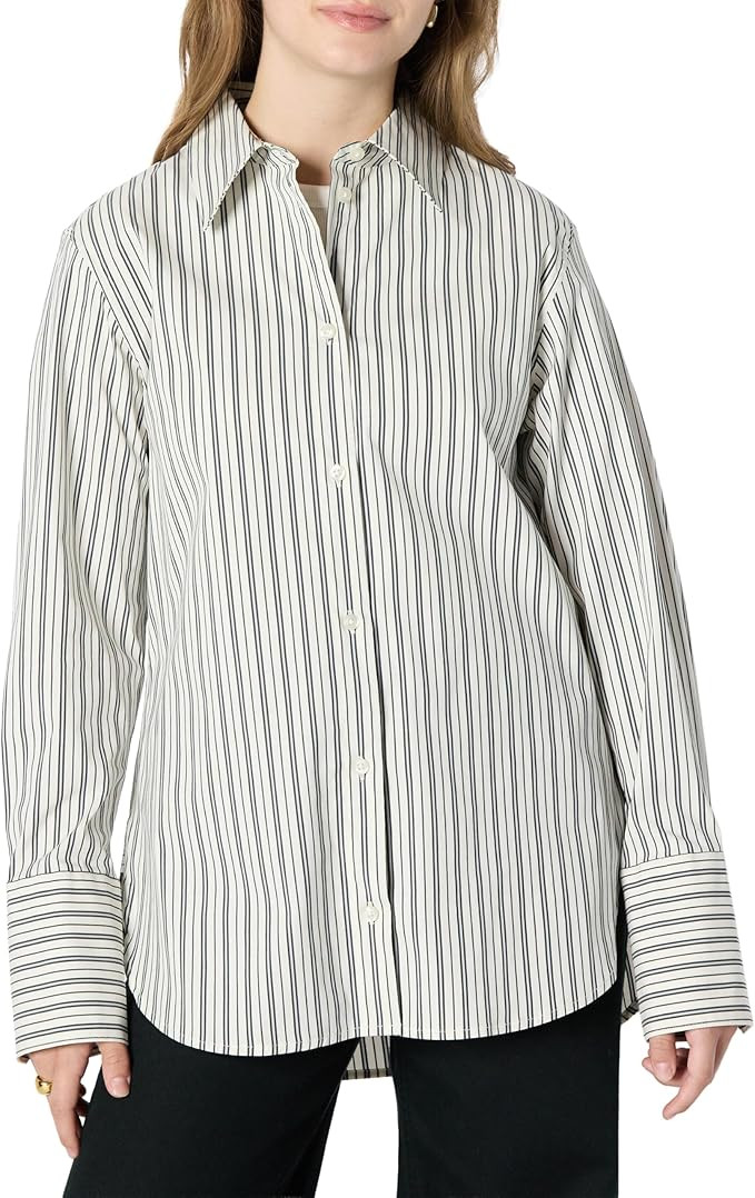 Amazon Essentials (Demi's Pick Women's Oversized-Fit Cotton Stretch Poplin Button-Down Dress Shir... | Amazon (US)