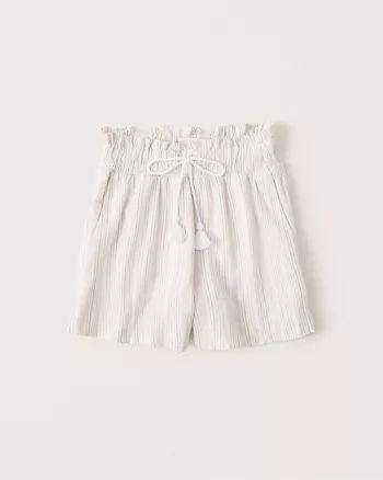 Linen-Blend Tassel Shorts | Abercrombie & Fitch US & UK