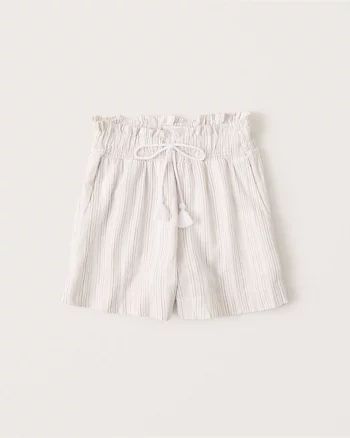 Linen-Blend Tassel Shorts | Abercrombie & Fitch US & UK