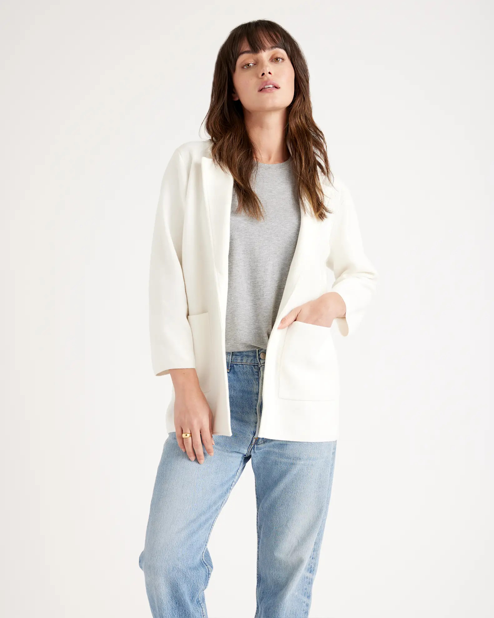 100% Organic Cotton Knit Blazer | Quince