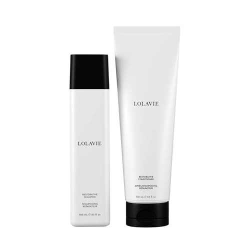 LolaVie Restorative Shampoo (8.5 oz) & Restorative Conditioner (8.5 oz) - Repairs Look of Damage, Protects from Breakage, Reduces Frizz for 12x Softer, Smoother Hair - Color Safe - All Hair Types | Amazon (US)