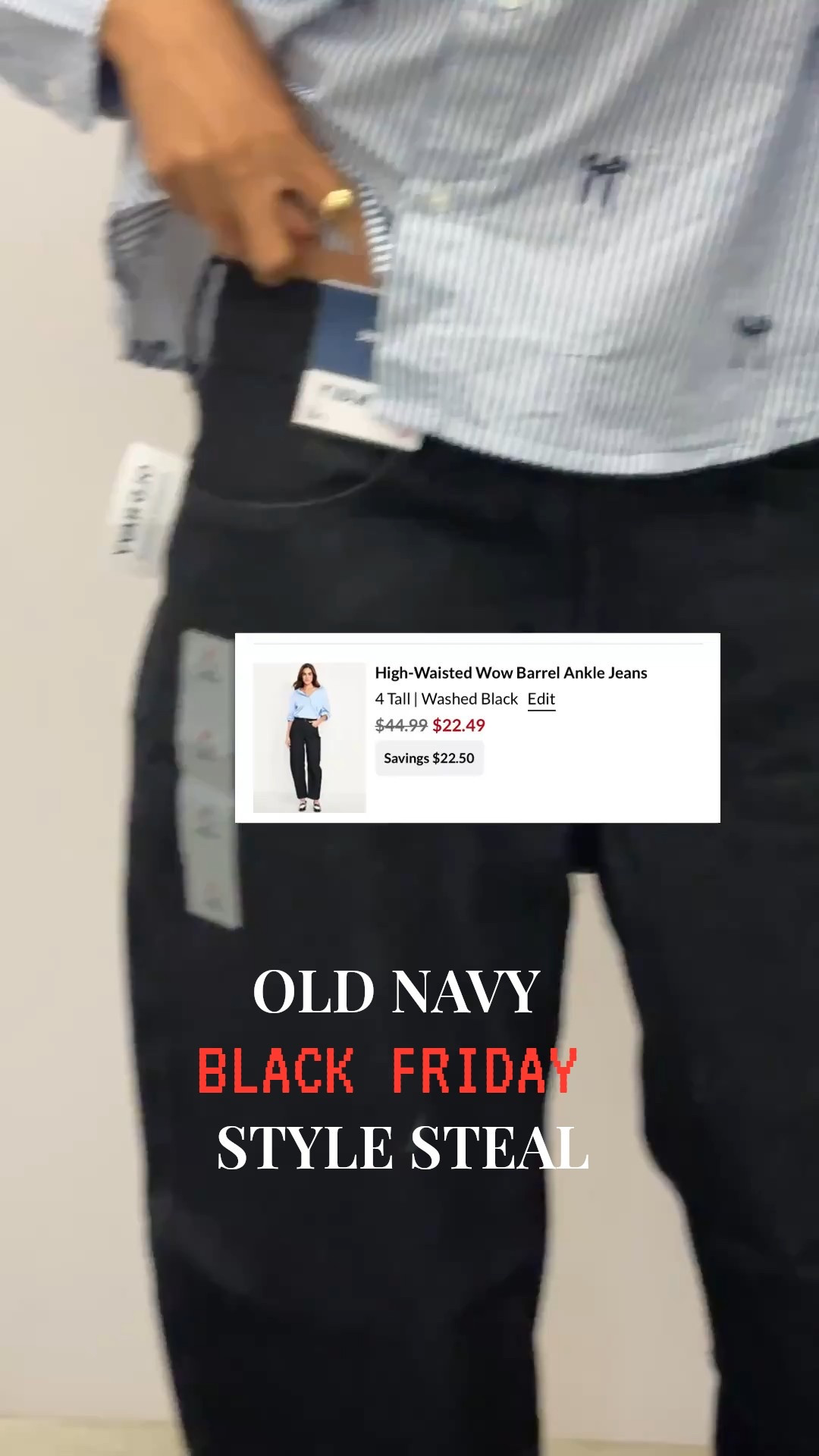 $22 LONG LEGGED APPROVED ✅ BLACK FRIDAY OLD NAVY  BARREL JEAN STEAL! 👖✨ 



these wow barrel Jeans I snagged at old navy were already a style steal but with the Black Friday sale THEY’RE $22! in 4 different washes AND in TALL & Regular for my fellow long legged shawties! 🤌🏽✨ 

BFCM, old navy jean sale, old navy sale, gap sale, shop with me, Black Friday shop with me 


#LTKootd #LTKTall #LTKCyberWeek
