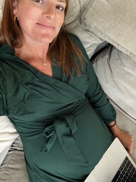 Loving my new Lake Pajamas robe! It will be such a treat postpartum to use in the hospital and at home. I wanted something lightweight but super cozy and this is beyond buttery soft! I am wearing a Medium.

#LTKbaby #LTKbump