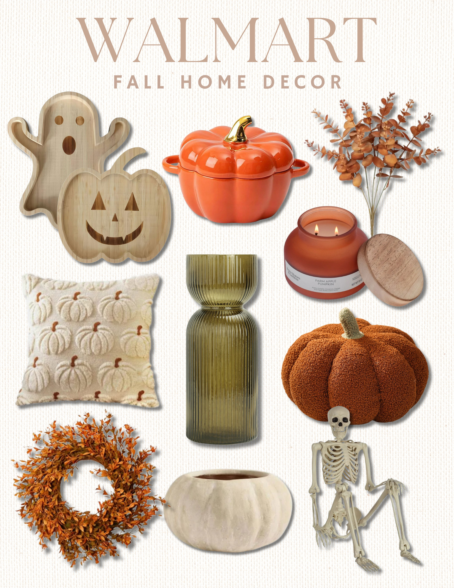 Walmart is already bringing the fall magic 🍂🖤 From spooky cute to cozy chic — loving these affordable finds to get our home Halloween-ready! #WalmartHome #FallVibes #HalloweenDecor 

 