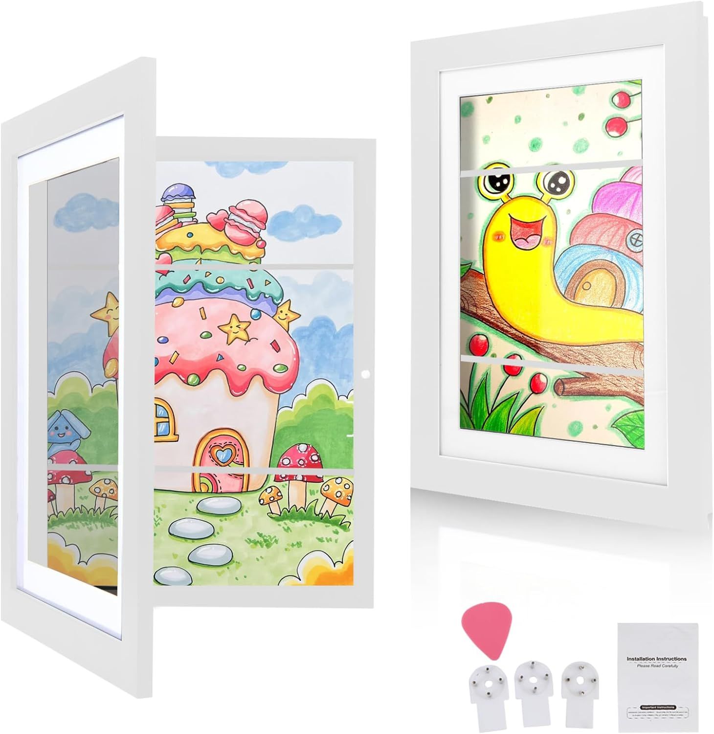 BOKALAKA Kids Artwork Frames Changeable,2PCS Kids Art Frame Children Art Projects Kids Art Frames... | Amazon (US)