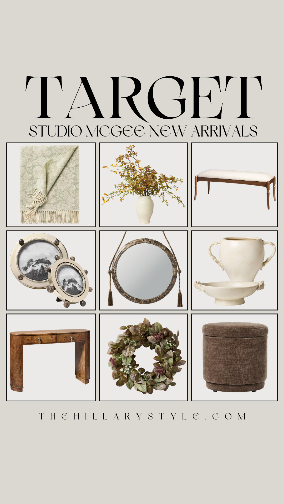 Target Studio McGee New Arrivals: Modern Organic Home Decor

Upgrade your space with the latest Target Studio McGee new arrivals! If you love a modern organic, warm minimalism aesthetic, Studio McGee new pieces are a must-see. Featuring beautiful burl wood furniture, earthy ceramic vases, textured throw blankets, and elegant mirrors, these affordable finds give you that high-end designer look for less. Perfect for a cozy home refresh or transitional seasonal styling. 

#TheHillaryStyle #targetfinds #targethome #studiomcgee #targetstudiomcgee #modernorganic #warmminimalism #lookforless #targetstyle #homedecor #affordabledecor #neutralhome 

 

#LTKSeasonal #LTKHome