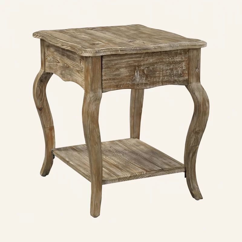 Francoise Solid Wood End Table With Storage | Wayfair North America