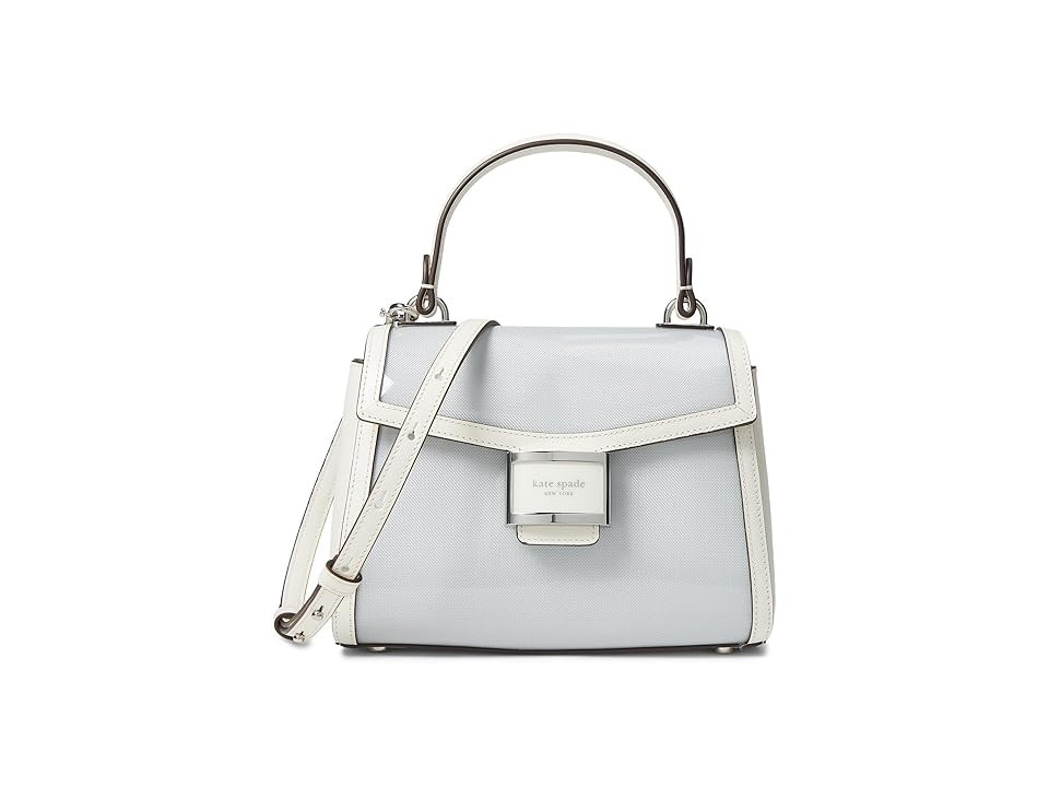 Kate Spade New York Katy Coated Mesh Small Top-Handle Bag (Light Cream) Satchel Handbags | Zappos